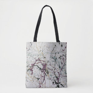 Kleurrijke Abstracte Splatter Painting Canvas tas