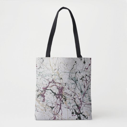 Kleurrijke Abstracte Splatter Painting Canvas tas (Voorkant)