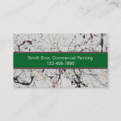 Kleurrijke Abstracte Splatter Schilderen Visitekaa Visitekaartje (Voorkant)