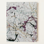 Kleurrijke Abstracte Splatter Schilderij Dagelijks Planner (Achterkant)