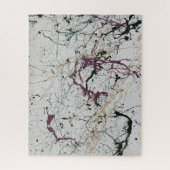 Kleurrijke Abstracte Splatter Schilderij Jigsaw Pu Legpuzzel (Verticaal)