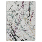 Kleurrijke Abstracte Splatter Schilderij Klembord (Achterkant)