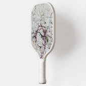 Kleurrijke Abstracte Splatter Schilderij Pickleball Paddle (Links)