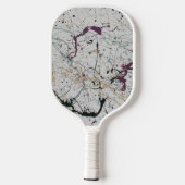 Kleurrijke Abstracte Splatter Schilderij Pickleball Paddle (Achterkant)