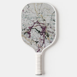 Kleurrijke Abstracte Splatter Schilderij Pickleball Paddle