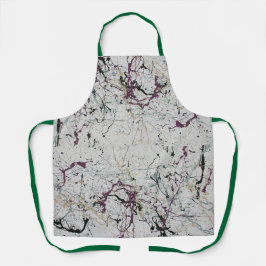 Kleurrijke Abstracte Splatter Schilderij Schort