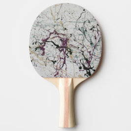 Kleurrijke Abstracte Splatter Schilderij Tafeltennisbatje