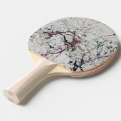 Kleurrijke Abstracte Splatter Schilderij Tafeltennisbatje (Voorkant Gekanteld)