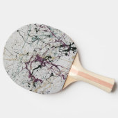 Kleurrijke Abstracte Splatter Schilderij Tafeltennisbatje (Zijkant)