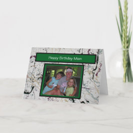 Kleurrijke abstracte Splatter Schilderij Verjaarda Kaart