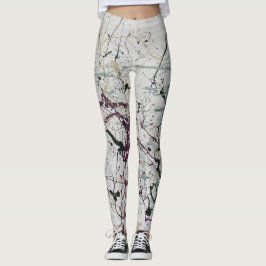 Kleurrijke Abstracte Splatter Schilderij Vrouwen Leggings
