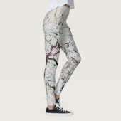 Kleurrijke Abstracte Splatter Schilderij Vrouwen Leggings (Rechts)