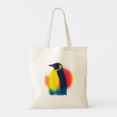 Kleurrijke Abstracte Spray Paint Penguin Silhouett Tote Bag (Achterkant)