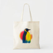 Kleurrijke Abstracte Spray Paint Penguin Silhouett Tote Bag (Voorkant)