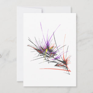 Kleurrijke Abstracte Stam Tattookunst met Explosie Notitiekaartje