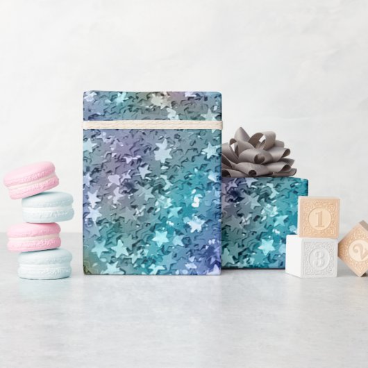 Kleurrijke Abstracte Starry Glitter Cadeaupapier (Baby Shower)