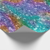 Kleurrijke Abstracte Starry Glitter Cadeaupapier (Hoek)