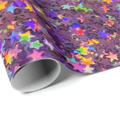 Kleurrijke Abstracte Starry Glitter Cadeaupapier (Rol Hoek)