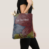 Kleurrijke abstracte stijl bloem moderne bloemen tote bag (Dichtbij)