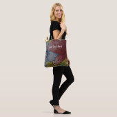 Kleurrijke abstracte stijl bloem moderne bloemen tote bag (Op model)