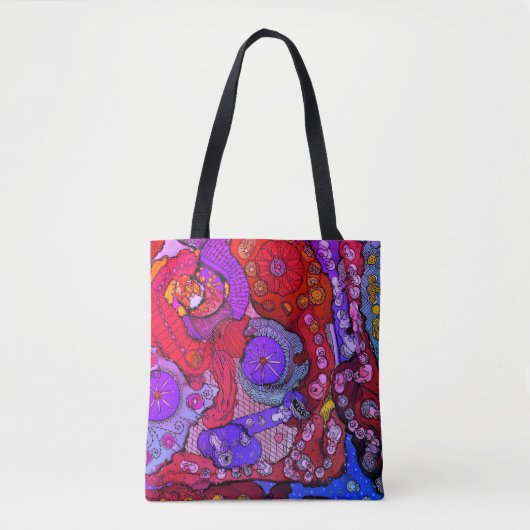Kleurrijke Abstracte stijlvolle en trendy Canvas t Tote Bag (Voorkant)