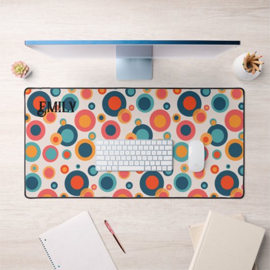 Kleurrijke Abstracte Stippen Bureaumat (Kantoor 1)