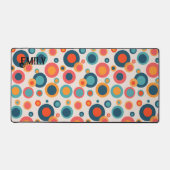 Kleurrijke Abstracte Stippen Bureaumat (Voorkant)