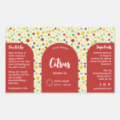 Kleurrijke Abstracte Stippen Lijnen Kosmetische Fl Rechthoekige Sticker (Voorkant)