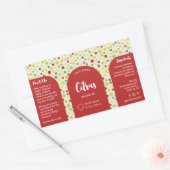 Kleurrijke Abstracte Stippen Lijnen Kosmetische Fl Rechthoekige Sticker (Envelop)