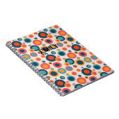 Kleurrijke Abstracte Stippen Notitieboek (Rechterzijde)