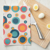 Kleurrijke Abstracte Stippen Theedoek (Quarter Fold)