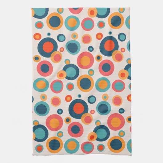 Kleurrijke Abstracte Stippen Theedoek (Verticaal)