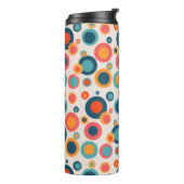 Kleurrijke Abstracte Stippen Thermosbeker (Gedraaid links)