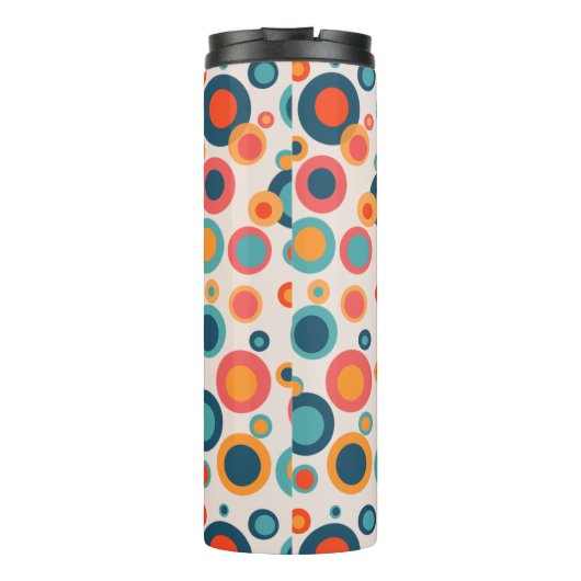 Kleurrijke Abstracte Stippen Thermosbeker (Achterkant)