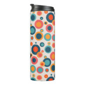 Kleurrijke Abstracte Stippen Thermosbeker (Geroteerd rechts)