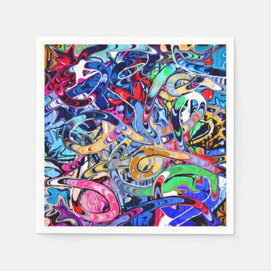 Kleurrijke abstracte streetstyle-feest servetten (Voorkant)