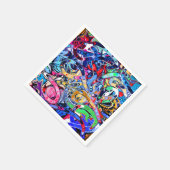 Kleurrijke abstracte streetstyle-feest servetten (Hoek)