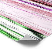Kleurrijke Abstracte strepen #123 Poster (Hoek)