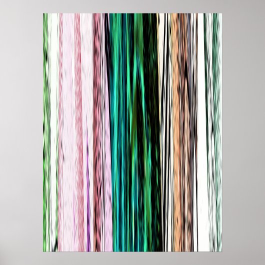 Kleurrijke Abstracte strepen #123 Poster (Voorkant)