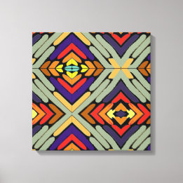 Kleurrijke Abstracte Strepen Canvas Afdruk