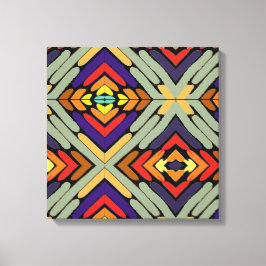Kleurrijke Abstracte Strepen Canvas Afdruk