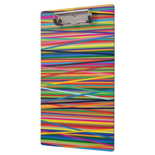 Kleurrijke abstracte strepen ontwerpen het gezicht klembord (Links)