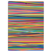 Kleurrijke abstracte strepen ontwerpen het gezicht klembord (Achterkant)