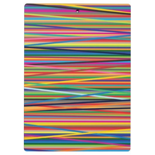 Kleurrijke abstracte strepen ontwerpen het gezicht klembord (Achterkant)