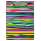 Kleurrijke abstracte strepen ontwerpen het gezicht klembord (Voorkant)