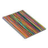 Kleurrijke abstracte strepen ontwerpen het gezicht notitieboek (Rechterzijde)