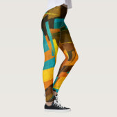 Kleurrijke Abstracte strepen: verftextuur Leggings (Rechts)