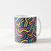 Kleurrijke Abstracte Stroom Mok (Voorkant rechts)