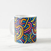 Kleurrijke Abstracte Stroom Mok (Voorkant links)