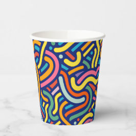 Kleurrijke Abstracte Stroom  Papieren Bekers